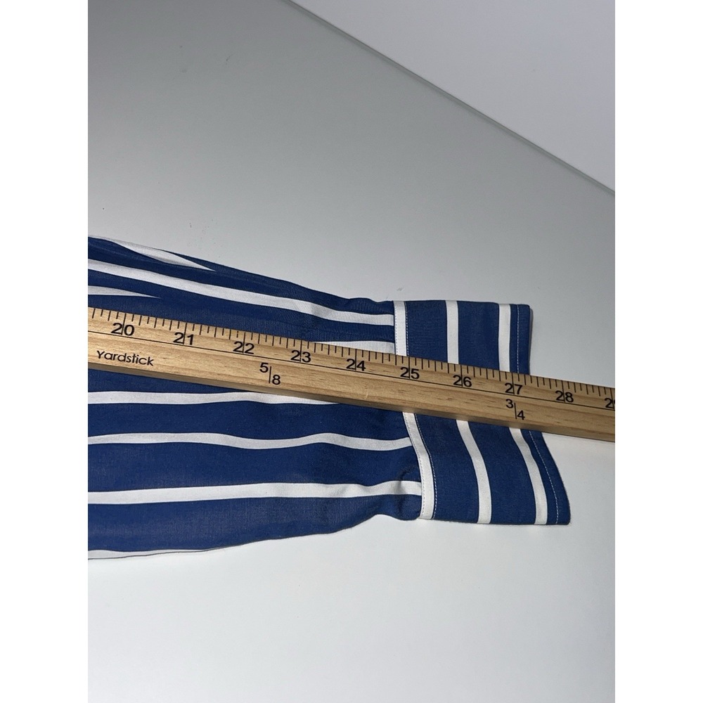 Polo Ralph Lauren Button Up Shirt Mens 15.5 Indigo Stripe White Collar 30s Style - Picture 6 of 11